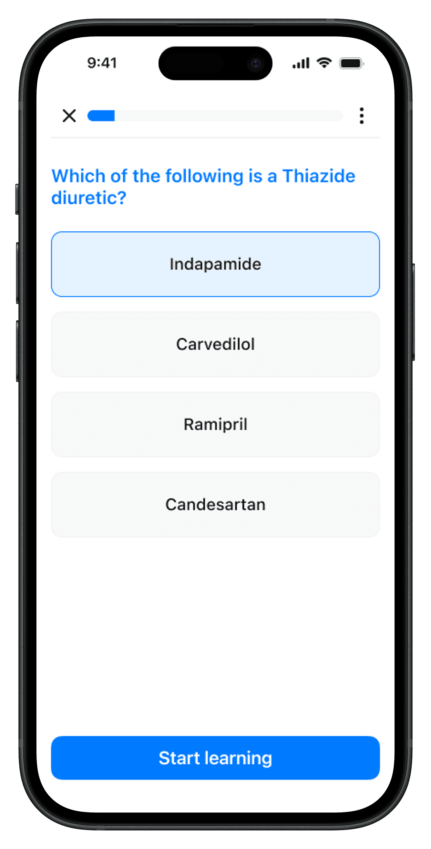 Lesson flow screen showing Rexi spaced repetition prompts