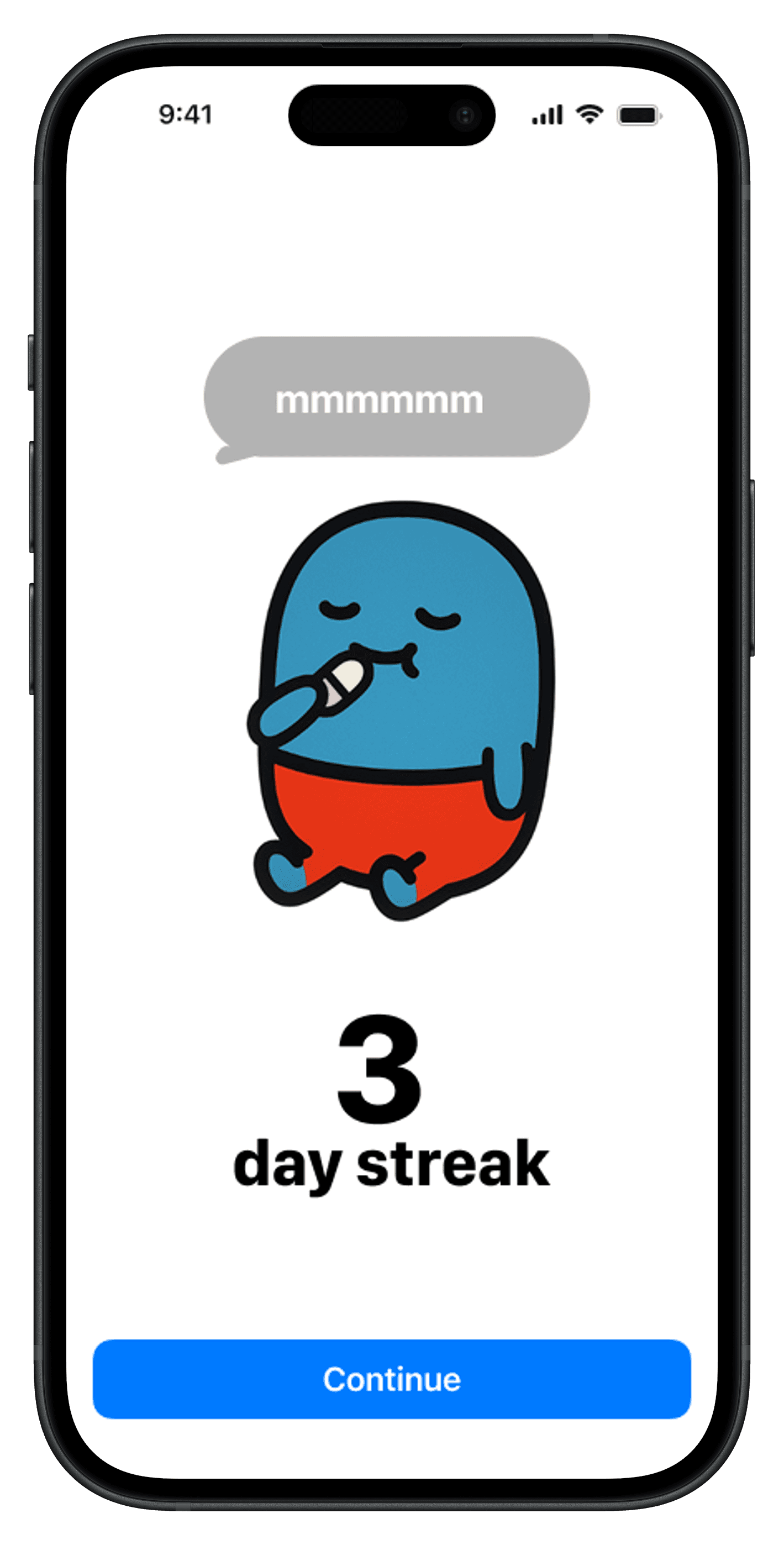 Lesson summary with streak and mastery visuals