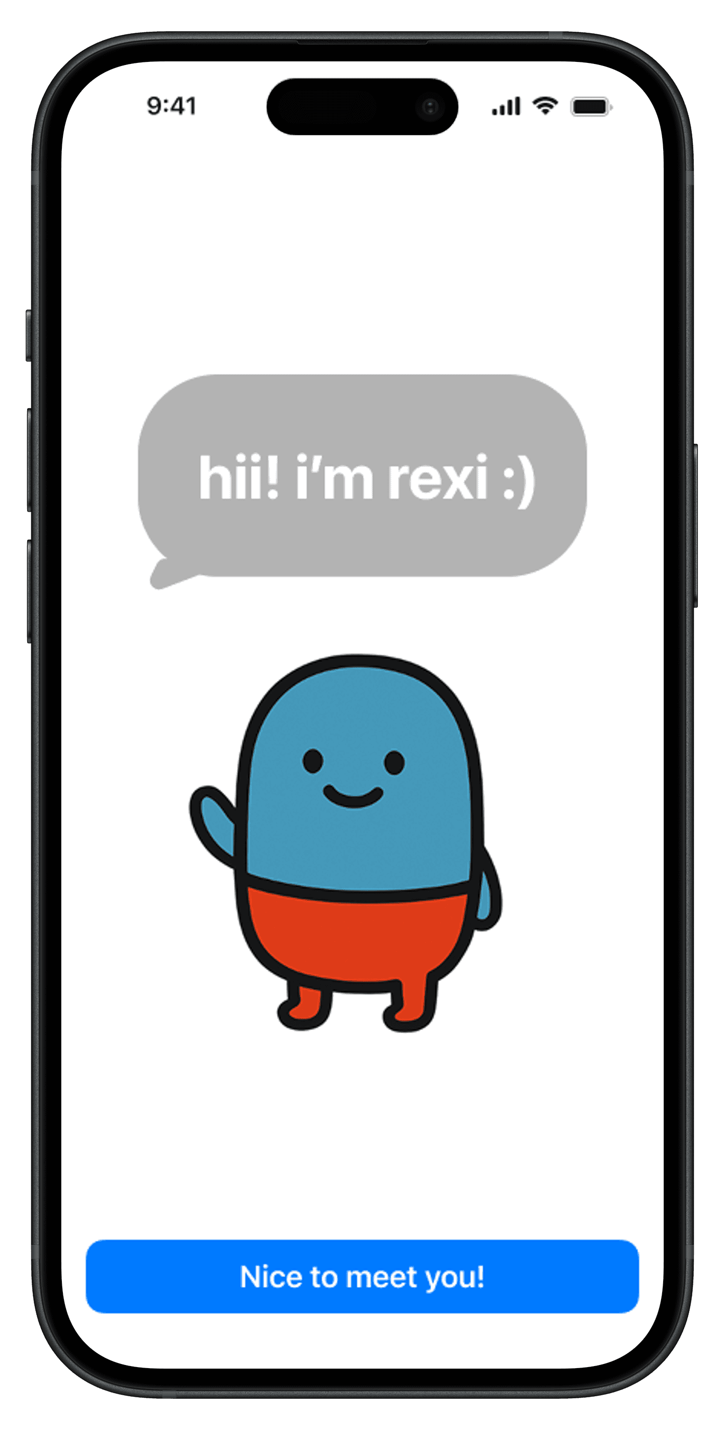 Onboarding intro screen welcoming students to Rexi